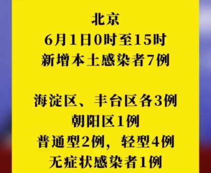 北京新增本土1例︰(北京新增本土感染者)