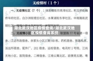 湖北武汉地区疫情查询／湖北武汉地区疫情查询系统