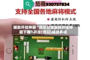 辅助开挂神器“微乐甘肃麻将开挂神器下载”开挂(透视)辅助教程