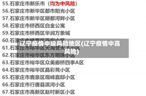 辽宁疫情中级风险地区(辽宁疫情中高风险)