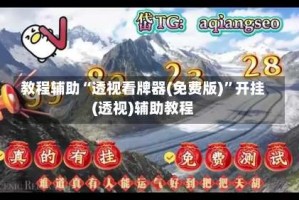 教程辅助“透视看牌器(免费版)”开挂(透视)辅助教程