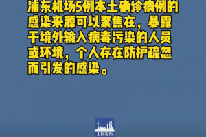 上海浦东机场发现2例确诊〃浦东机场又确诊一例