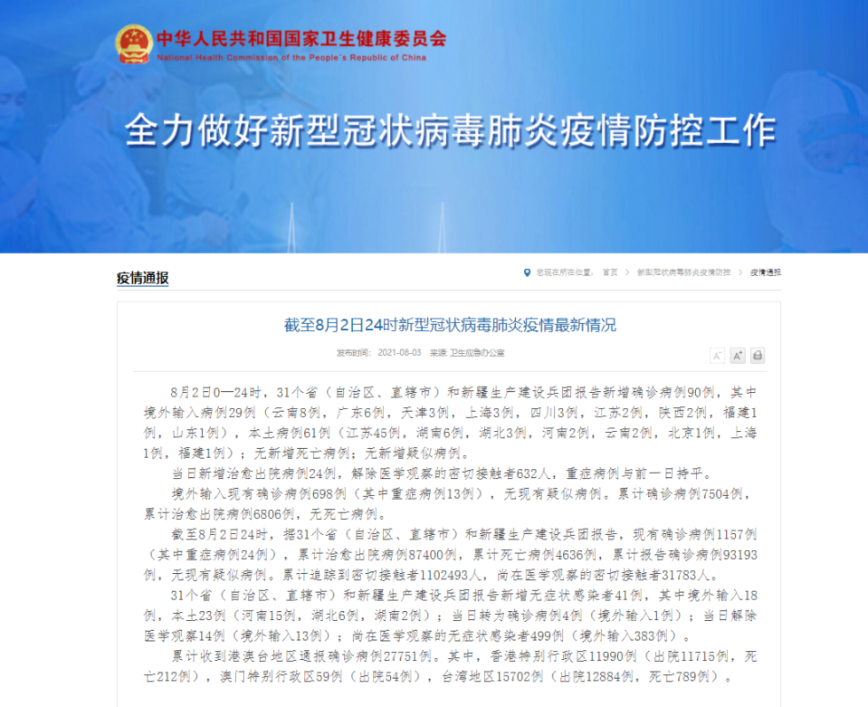 31省份昨日新增本土确诊60例〃31省昨日新增本土确诊61例-第1张图片