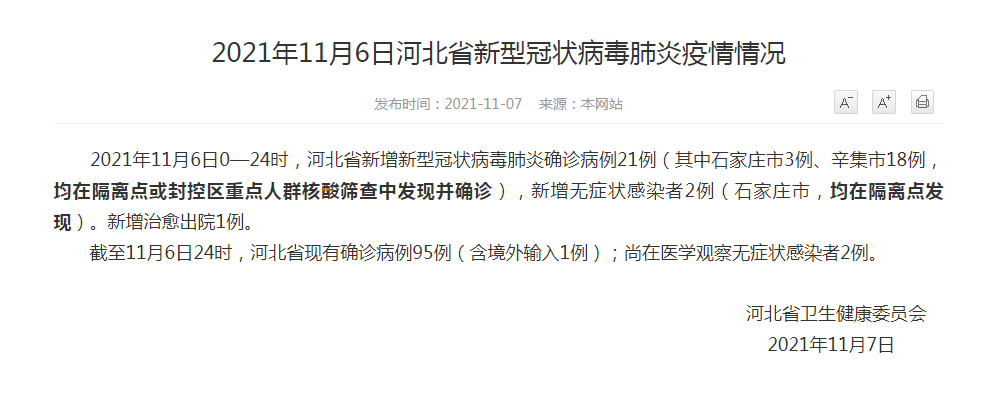 “河北新增本土确诊6例分布在石家庄等3市” 河北新增几例本土确诊？-第2张图片