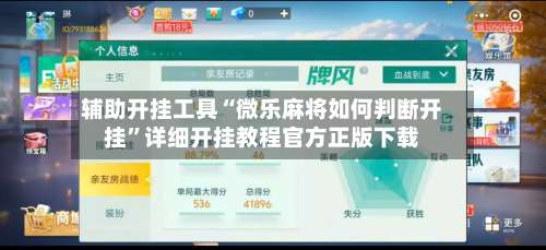 辅助开挂工具“微乐麻将如何判断开挂”详细开挂教程官方正版下载-第2张图片