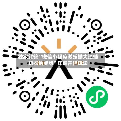 独家解答“微信小程序微乐锄大地辅助器免费版	”详细开挂玩法-第2张图片
