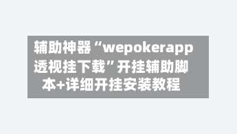辅助神器“wepokerapp透视挂下载”开挂辅助脚本+详细开挂安装教程-第1张图片