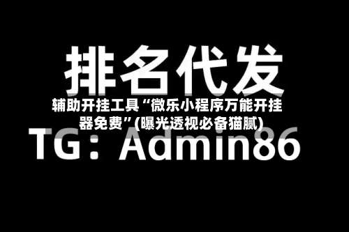 辅助开挂工具“微乐小程序万能开挂器免费”(曝光透视必备猫腻)-第1张图片
