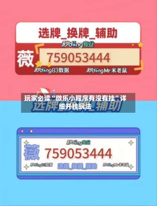 玩家必读“微乐小程序有没有挂”详细开挂玩法-第1张图片