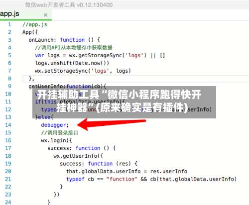 开挂辅助工具“微信小程序跑得快开挂神器”(原来确实是有插件)-第3张图片