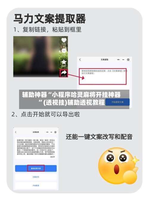 辅助神器“小程序哈灵麻将开挂神器	”(透视挂)辅助透视教程-第1张图片