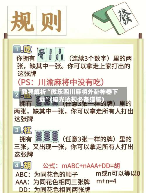 教程解析“微乐四川麻将外卦神器下载”(曝光透视必备猫腻)-第1张图片