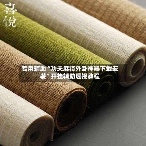 专用辅助“功夫麻将外卦神器下载安装”开挂辅助透视教程-第3张图片