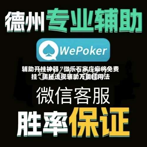 辅助开挂神器“微乐石家庄麻将免费挂	”揭秘透视辅助万能挂用法-第1张图片