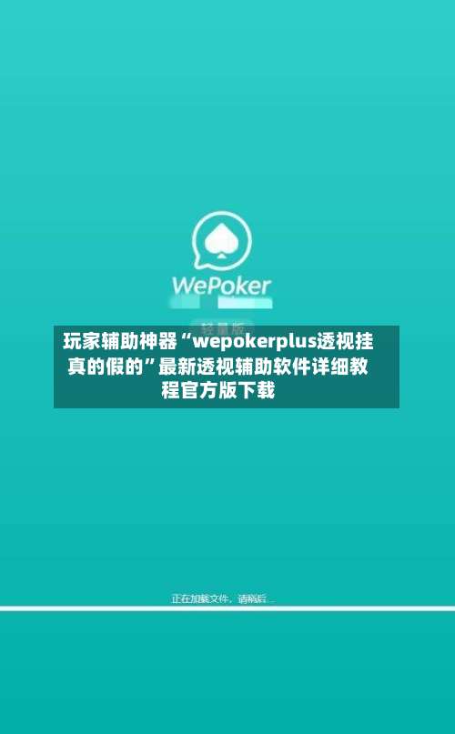 玩家辅助神器“wepokerplus透视挂真的假的”最新透视辅助软件详细教程官方版下载-第1张图片