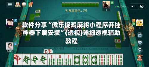 软件分享“微乐捉鸡麻将小程序开挂神器下载安装	”(透视)详细透视辅助教程-第2张图片