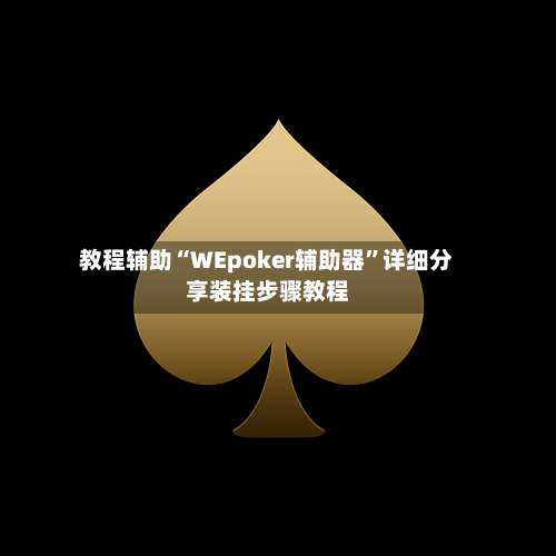 教程辅助“WEpoker辅助器	”详细分享装挂步骤教程-第1张图片