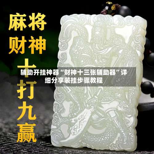 辅助开挂神器“财神十三张辅助器”详细分享装挂步骤教程-第1张图片