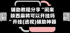 辅助教程分享“闲来陕西麻将可以开挂吗		”开挂(透视)辅助神器-第1张图片