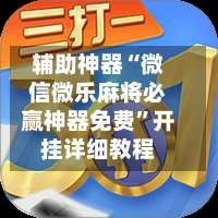 辅助神器“微信微乐麻将必赢神器免费	”开挂详细教程-第3张图片