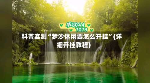科普实测“梦沙休闲要怎么开挂	”(详细开挂教程)-第2张图片