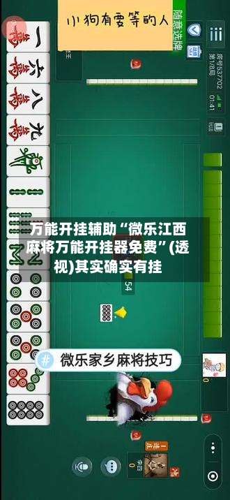 万能开挂辅助“微乐江西麻将万能开挂器免费	”(透视)其实确实有挂-第2张图片