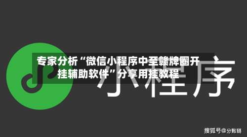 专家分析“微信小程序中至赣牌圈开挂辅助软件	”分享用挂教程-第2张图片