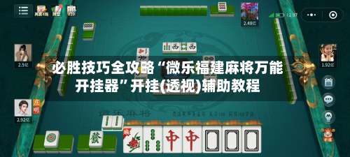 必胜技巧全攻略“微乐福建麻将万能开挂器”开挂(透视)辅助教程-第3张图片