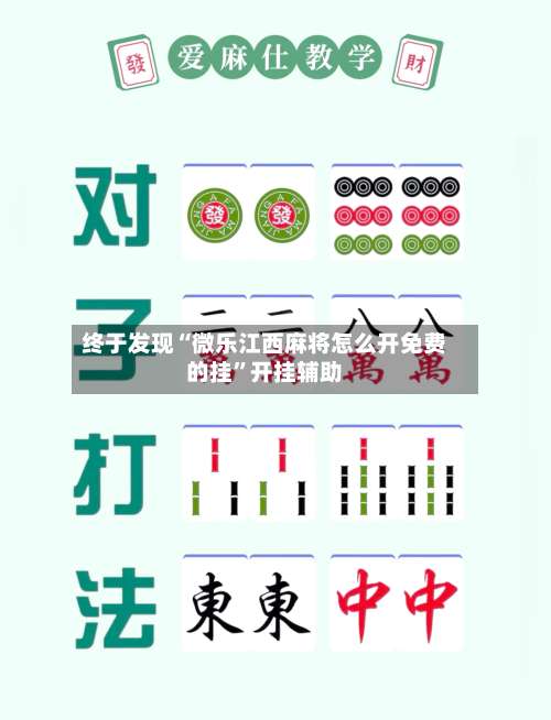 终于发现“微乐江西麻将怎么开免费的挂”开挂辅助-第1张图片