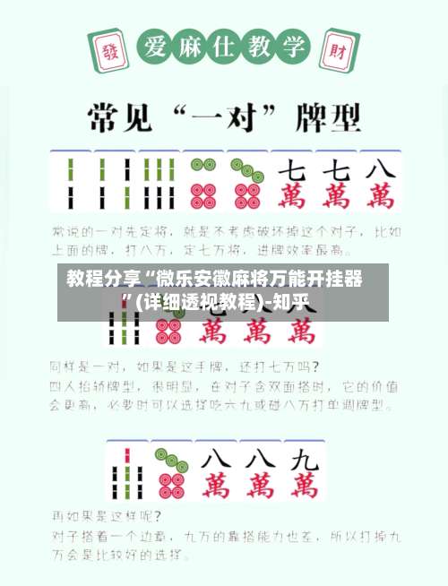 教程分享“微乐安徽麻将万能开挂器”(详细透视教程)-知乎-第1张图片