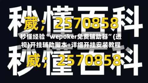 秒懂经验“wepoker免费辅助器		”(透视)开挂辅助脚本+详细开挂安装教程-第1张图片