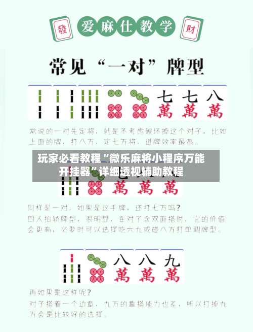 玩家必看教程“微乐麻将小程序万能开挂器	”详细透视辅助教程-第2张图片