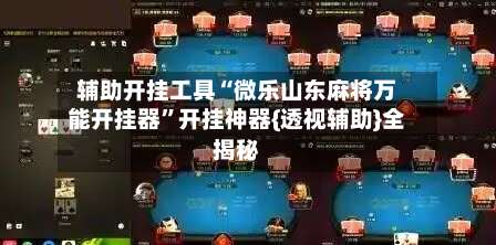 辅助开挂工具“微乐山东麻将万能开挂器”开挂神器{透视辅助}全揭秘-第1张图片
