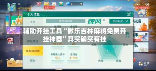 辅助开挂工具“微乐吉林麻将免费开挂神器	”其实确实有挂-第2张图片