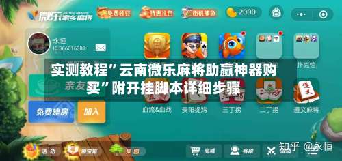 实测教程”云南微乐麻将助赢神器购买		”附开挂脚本详细步骤-第3张图片
