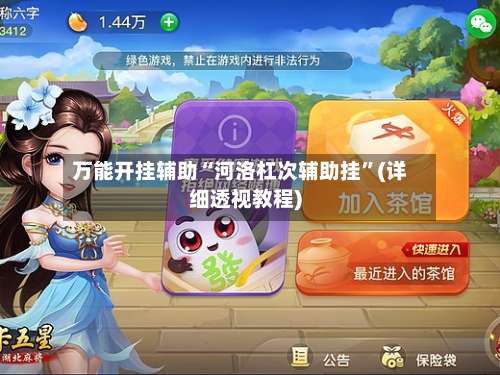 万能开挂辅助“河洛杠次辅助挂”(详细透视教程)-第1张图片