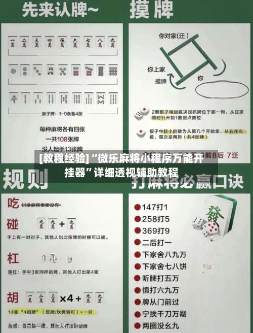 [教程经验]“微乐麻将小程序万能开挂器	”详细透视辅助教程-第2张图片
