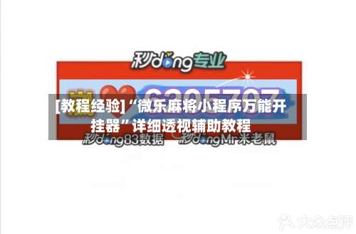 [教程经验]“微乐麻将小程序万能开挂器”详细透视辅助教程-第1张图片
