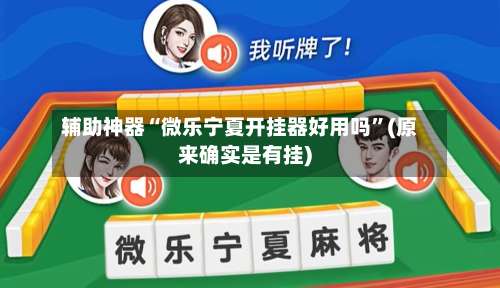 辅助神器“微乐宁夏开挂器好用吗”(原来确实是有挂)-第3张图片