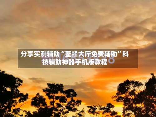 分享实测辅助“蜜蜂大厅免费辅助	”科技辅助神器手机版教程-第1张图片