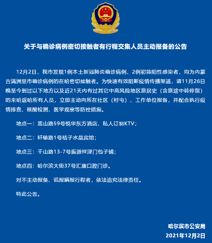 黑龙江省最新疫情通报-黑龙江省疫情最新发布-第3张图片