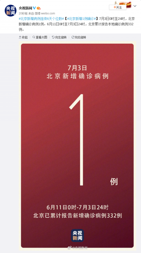 “北京新增3例本地确诊1例无症状	” 北京新增3个病例？-第1张图片